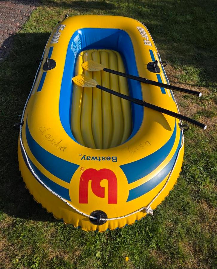 Bestway RX-4000 grote opblaasboot 3 pers 2,10 lang, Kinderen en Baby's, Speelgoed | Buiten | Opblaasfiguren, Gebruikt, Ophalen