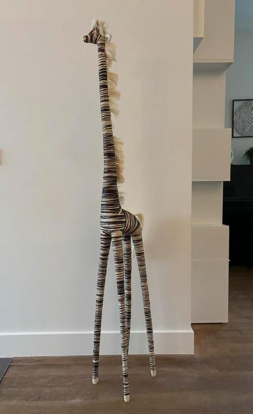 Giraffe Zebra in raffia 153 cm hoog NIEUW, Huis en Inrichting, Woonaccessoires | Overige, Nieuw, Ophalen