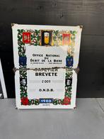 Emaille bord - Office National du Débit de la Bière, Ophalen, Gebruikt, Reclamebord