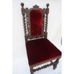# Antiek franse stoel in renaissance stijl, Huis en Inrichting, Stoelen, Ophalen, Gebruikt, Rood, Eén