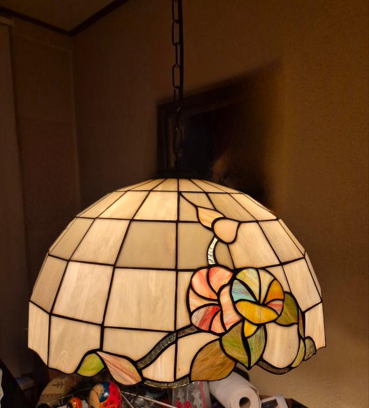 Vintage Tiffany Hanglamp, Huis en Inrichting, Lampen | Hanglampen, Ophalen of Verzenden