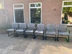 6 leren eetkamerstoelen van Scaut, Ophalen, Grijs