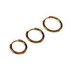 Oorbellen Earrings Unisex Verguld RVS Drie Stuks Oorringen, Overige materialen, Hangers, Birgitta-Gracht 33, 6465 EL Kerkrade, Nederland