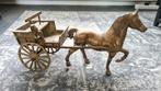 Vintage koperen paard en wagen, Antiek en Kunst, Antiek | Koper en Brons, Ophalen, Koper