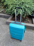 Koffer blauw/groen 46 x 24 x 60 (zonder wielen), Gebruikt, Hard kunststof, 45 tot 55 cm, Slot