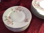Antiek Puls porseleinen groot gebloemde borden zie omschr, Ophalen of Verzenden