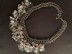 Feestelijke ketting met stenen., Sieraden, Tassen en Uiterlijk, Ophalen of Verzenden, Zo goed als nieuw, Steen of Mineraal, Verstelbaar
