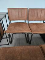 Cognac eetkamerstoelen - 4 stuks in goede staat, Huis en Inrichting, Stoelen, Gebruikt, Bruin, Ophalen of Verzenden, Vier