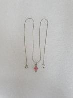 Ketting hanger kruis strassteentjes z f voor merkteken.., Sieraden, Tassen en Uiterlijk, Kettingen, Ophalen of Verzenden, Zo goed als nieuw
