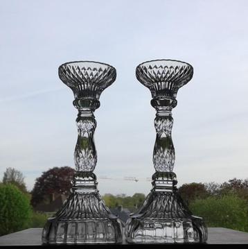 Kandelaars (2x2) Persglas Art Deco beschikbaar voor biedingen