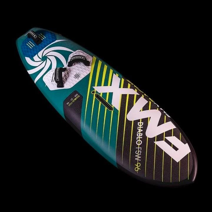 FMX Diablo 76-86-96L waveboard, Watersport en Boten, Windsurfen, Zo goed als nieuw, Plank, Minder dan 250 cm, Met vin(nen), Ophalen of Verzenden