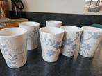 6 HEMA Koffiekopjes met Bloemenmotief, Keramiek, Ophalen of Verzenden, Zo goed als nieuw, Overige stijlen