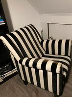 Luxe Zwart Wit Fauteuil, Ophalen, Gebruikt, 75 tot 100 cm, 75 tot 100 cm