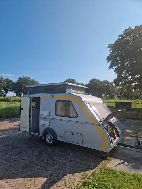 Stoere Kip Compact KK37 1997, Caravans en Kamperen, Caravans, Particulier, tot en met 2, 500 - 750 kg, Treinzit, Kip, Omvormbare zithoek