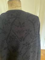 Zwarte trui met bloemen design maat 38, Ophalen of Verzenden, Zo goed als nieuw, Zwart