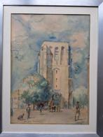 Aquarel van de Oldehoven Leeuwarden 1944, Antiek en Kunst, Ophalen of Verzenden