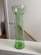 Oude bollenvaas groot 32 cm voor amaryllis bol groen glas, Ophalen of Verzenden