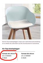 Optidee Air-Top stoeloplegger formaat: 40 x 40 cm, Verzenden, Nieuw, Wit, Vierkant