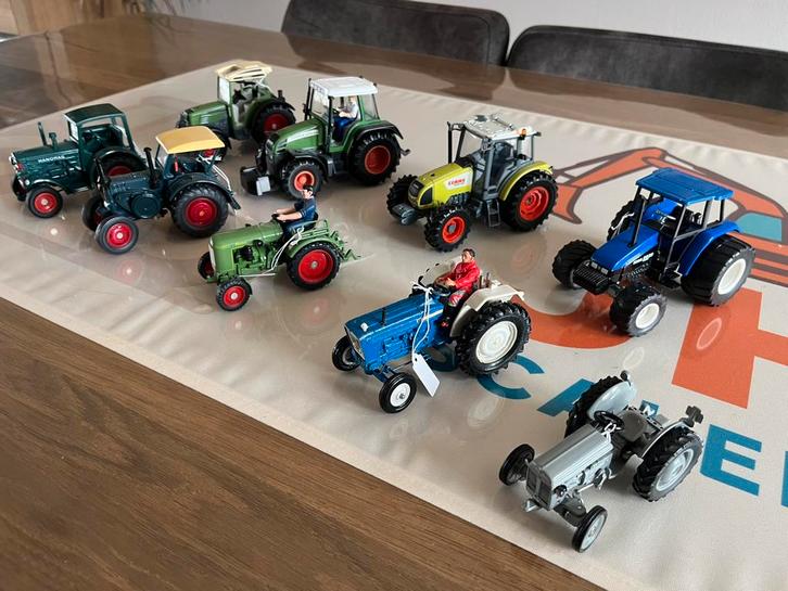 Verzameling trekkers Ford Claas Lanz Fendt Siku Britains, Hobby en Vrije tijd, Modelauto's | 1:32, Gebruikt, Tractor of Landbouw