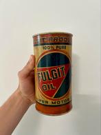 Olieblik olie blik oil can Fulgit oil Full vintage mancave, Ophalen of Verzenden, Gebruikt, Overige, Overige merken
