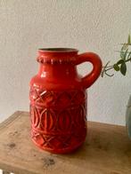 Retro vintage West Germany vaas, Ophalen of Verzenden, Rood, Aardewerk of Porselein, Minder dan 50 cm