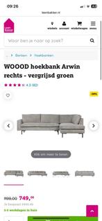 Hoekbank vergrijsd groen, Huis en Inrichting, Banken | Complete zithoeken, Ophalen, Gebruikt