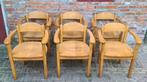 Vintage, massief houten design stoelen. Jaren 70, Huis en Inrichting, Stoelen, Ophalen, Vijf, Zes of meer stoelen