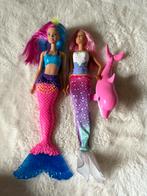 Zeemeermin barbies met dolfijn, Kinderen en Baby's, Speelgoed | Poppen, Ophalen of Verzenden, Zo goed als nieuw, Barbie