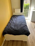 Eenpersoonsbed met matras, Ophalen, 90 cm, Eenpersoons, Wit