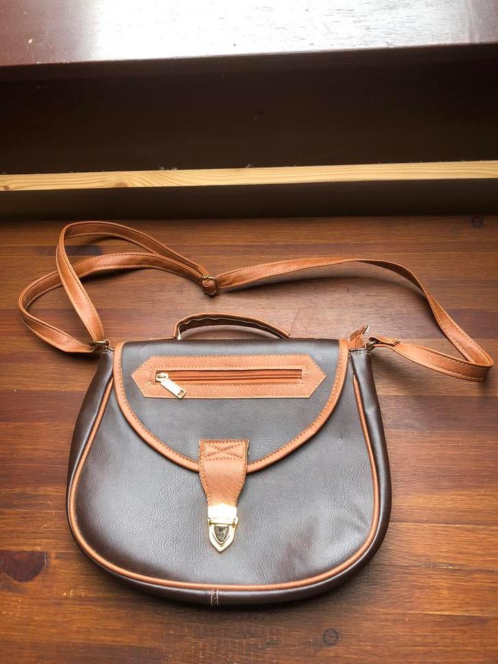 Vintage damestas bruin, Sieraden, Tassen en Uiterlijk, Tassen | Damestassen, Gebruikt, Handtas, Bruin, Ophalen of Verzenden
