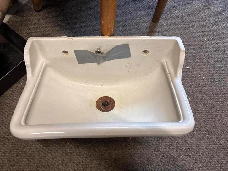 Vintage Keramiek Wastafel - Johnson Brothers Hanley, Doe-het-zelf en Verbouw, Sanitair, Gebruikt, Wastafel, Steen, Ophalen of Verzenden