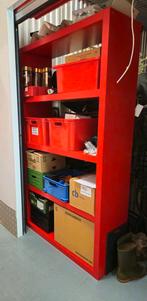 IKEA Rode Opbergkast met Planken, Huis en Inrichting, Kasten | Boekenkasten, Ophalen, Met plank(en), Minder dan 50 cm, Gebruikt