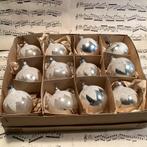 Doosje oude gesuikerde puntkraag kerstballen, Ophalen of Verzenden, Gebruikt