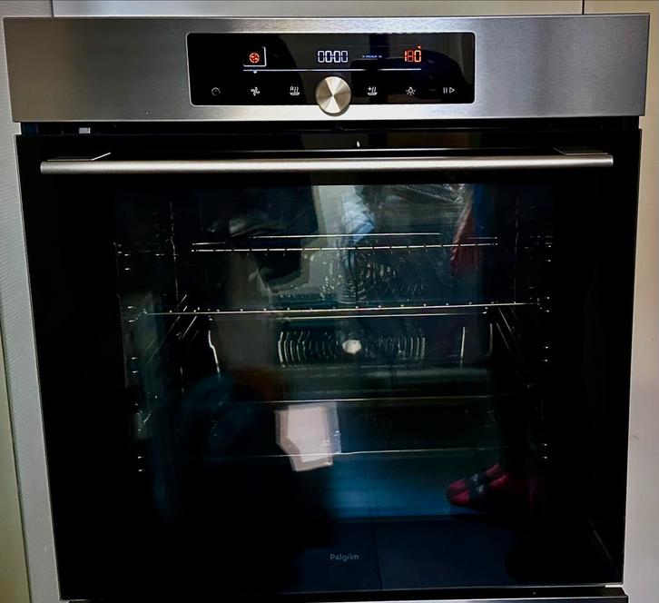 ZGAN!!! Pelgrim inbouw multifunctionele OVEN OP560RVS, Witgoed en Apparatuur, Ovens, Zo goed als nieuw, Oven met grill, 45 tot 60 cm