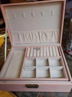 Sieraden doos - 23x17x8.5cm, Verzenden, Zo goed als nieuw, Roze, Met slot