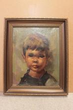 Jongen Kinderhoofd Handgeschilderd ( Vintage )., Antiek en Kunst, Ophalen of Verzenden