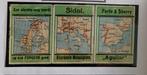Sluitzegels landkaarten met reclame divers, Postzegels en Munten, Verzenden, T/m 1940, Gestempeld