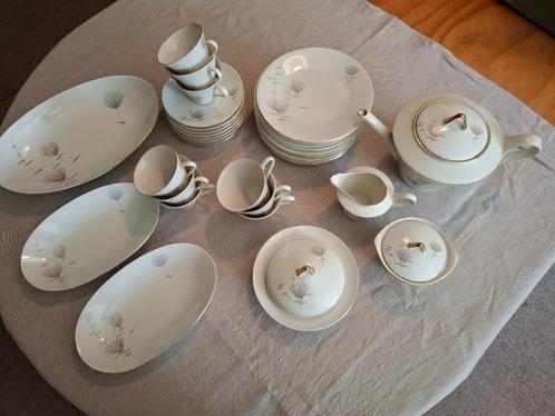 Ontbijtservies Bavaria Bareuther Noisette 9 persoons, Antiek en Kunst, Antiek | Servies compleet, Ophalen