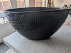 Grote zwarte ovale bloempot, Huis en Inrichting, Ophalen, Zo goed als nieuw, Overige vormen