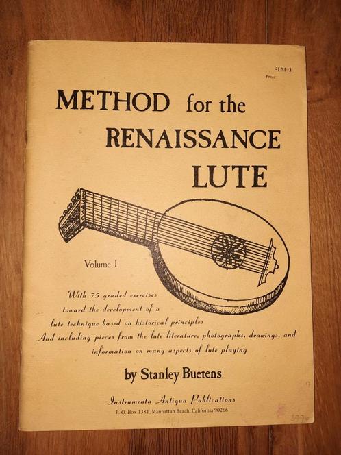 lesboek-Method for the Renaissance Lute--luit, Muziek en Instrumenten, Bladmuziek, Gebruikt, Les of Cursus, Blues, Ophalen of Verzenden