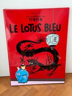 Kuifje blauwe geëmailleerde lotusplaat, Verzamelen, Ophalen of Verzenden, Kuifje, Zo goed als nieuw, Beeldje of Figuurtje