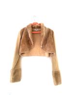 bolero kort beige/bruin jasje/merk fashion concept/maat S, Beige, Ophalen of Verzenden, Jasje, Fashion concept