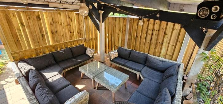 Hoekloungeset 2x, Tuin en Terras, Tuinsets en Loungesets, Zo goed als nieuw, Loungeset, Kunststof, Meer dan 8 zitplaatsen, Bank