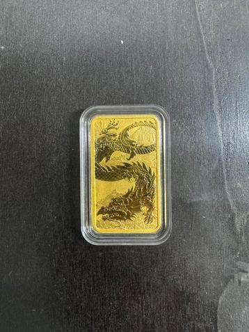 Dragon rectangle 1oz troy ounce 2023 fijngoud 100 dollars beschikbaar voor biedingen