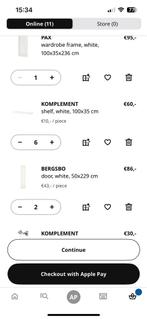 Ikea Pax 2 door with 6 shelfs and door hinges 100x35x236, Huis en Inrichting, Kasten | Kledingkasten, Ophalen, 100 tot 150 cm
