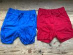 Twee shorts maat 80, Ophalen of Verzenden, Jongetje of Meisje, Zo goed als nieuw, Broekje