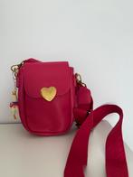 Roze Mini Crossbody Telefoontasje met Hart Detail, Ophalen of Verzenden, Zo goed als nieuw, Roze, Schoudertasje