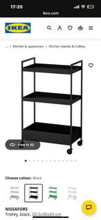 Ikea Nissafors trolley zwart, Ophalen, Zo goed als nieuw