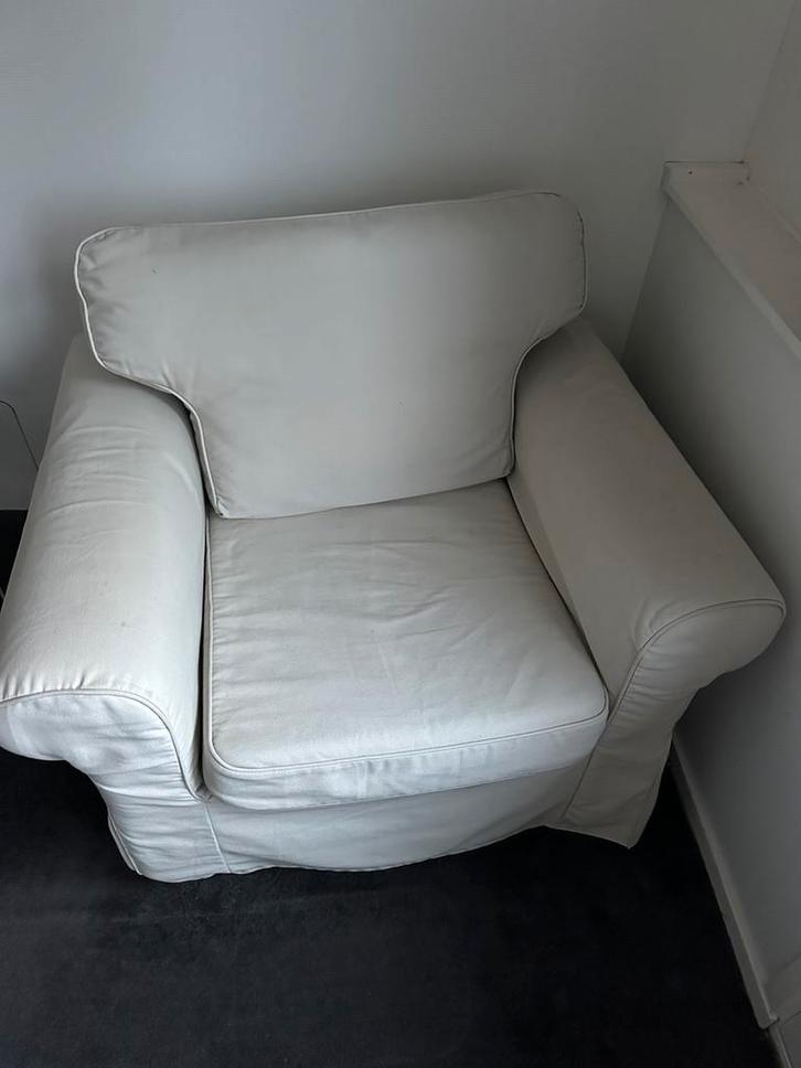 Ikea Ektorp fauteuil - comfortabel en stijlvol!, Huis en Inrichting, Fauteuils, Gebruikt, Stof, 75 tot 100 cm, Ophalen