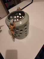 Sfeervolle lantaarn met nepkaars, Ophalen, Overige materialen, Zo goed als nieuw, Grijs